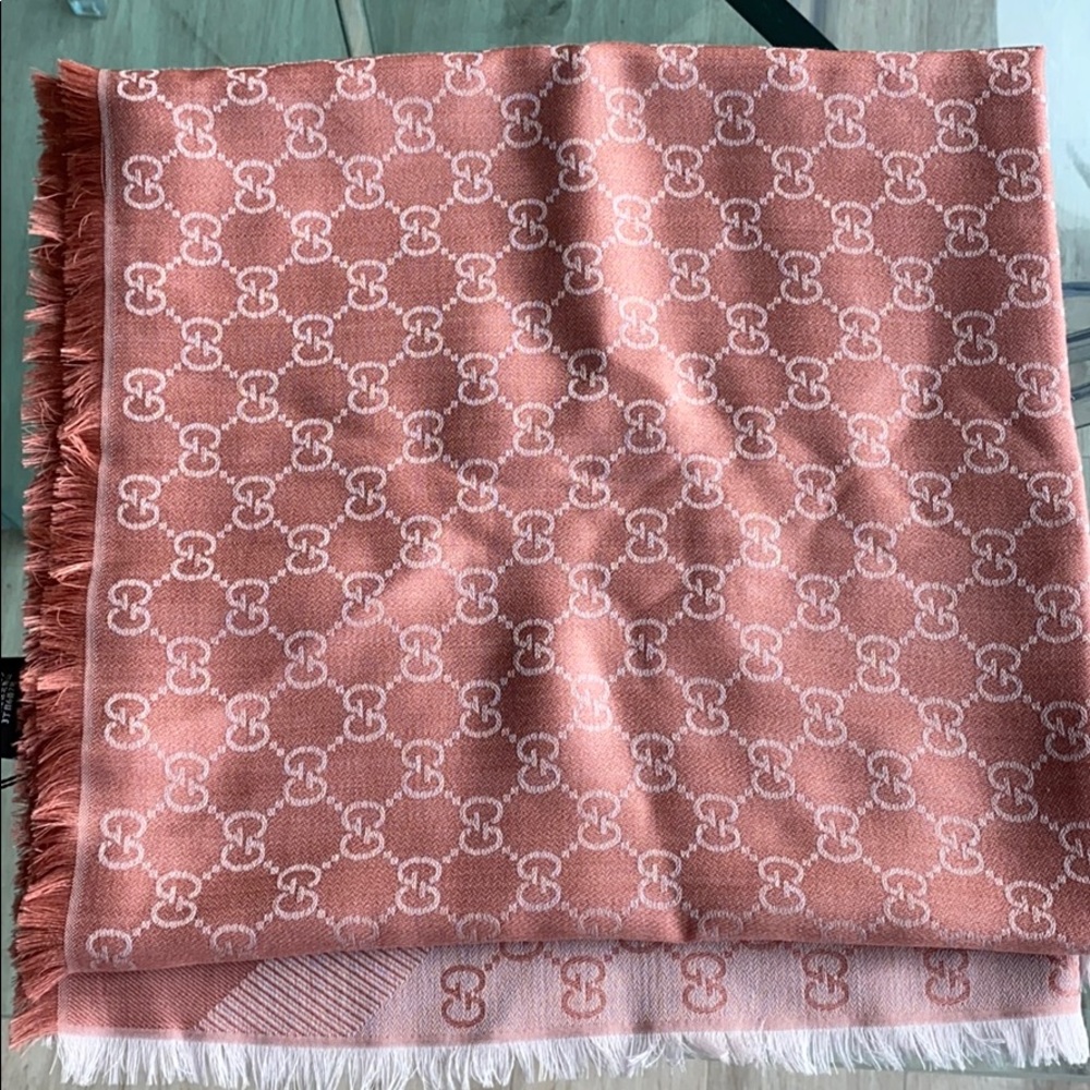 Gucci silk wool scarf